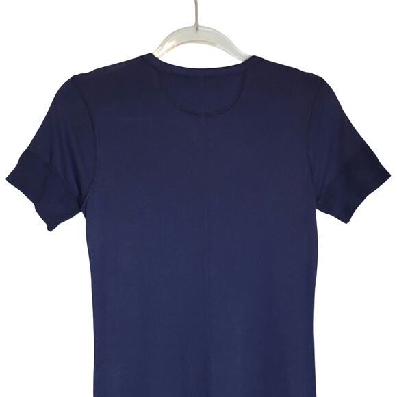 Ralph Lauren Waffle Knit Henley Dress Navy Blue A Line Short Sleeve Summer Small - Picture 10 of 16